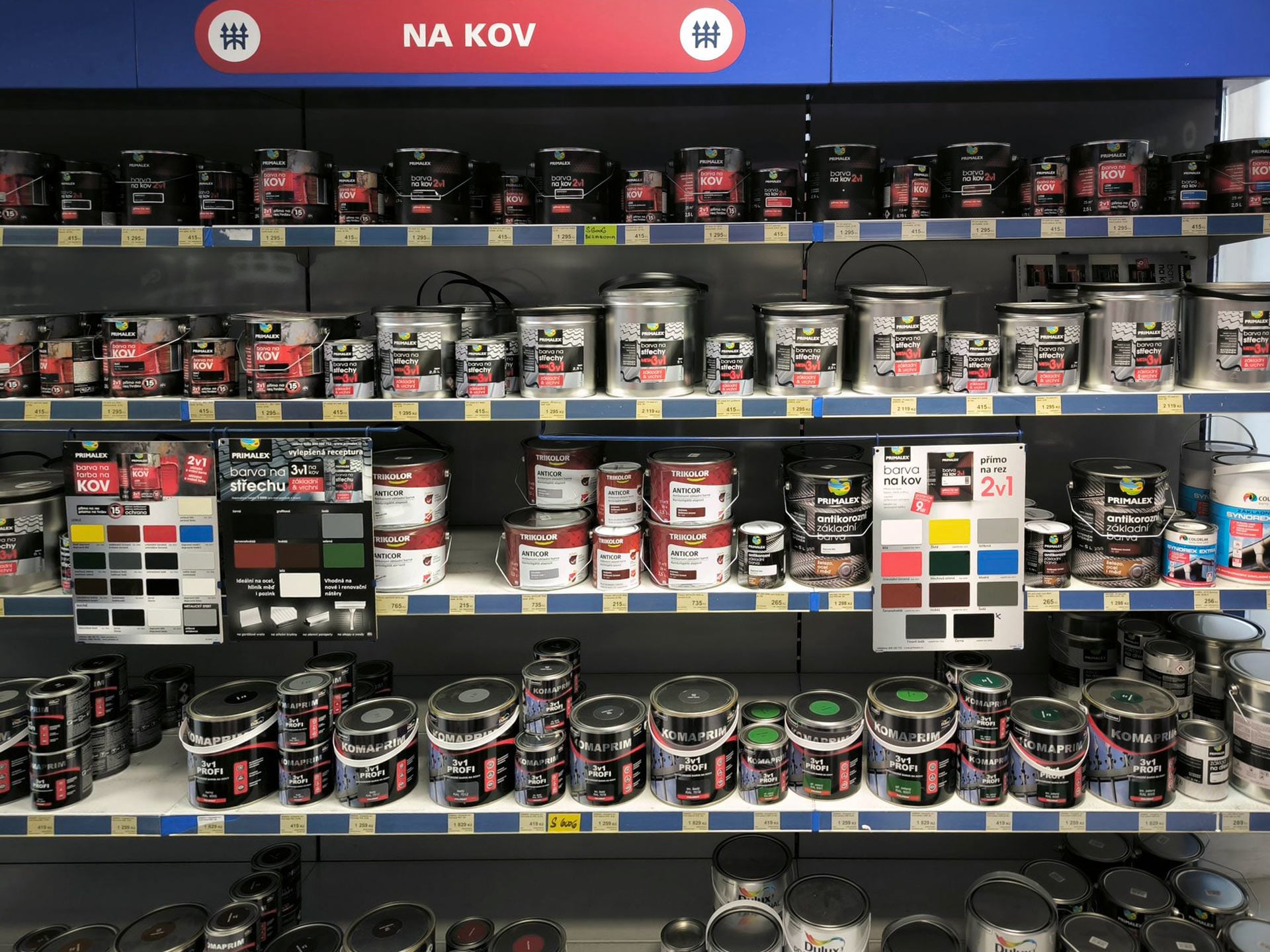 Barvy na kov Dům barev Jablonec nad Nisou